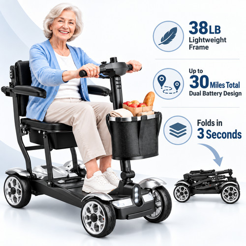 38lb folding mobility scooter - 38lb,
