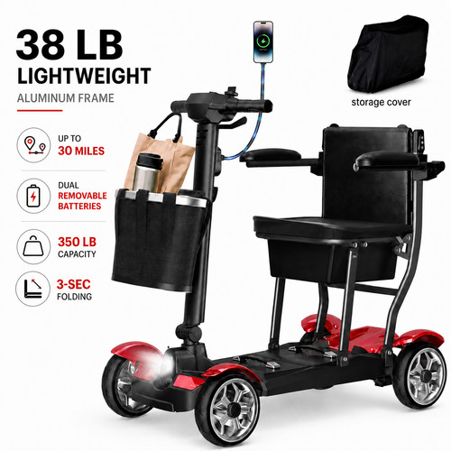 38lb wheel mobility scooter - 4-wheel,